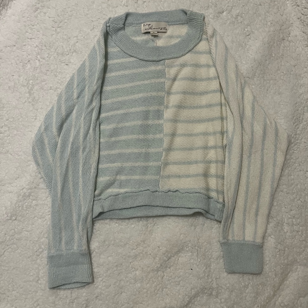 Vintage Havana blue and white striped sweater.